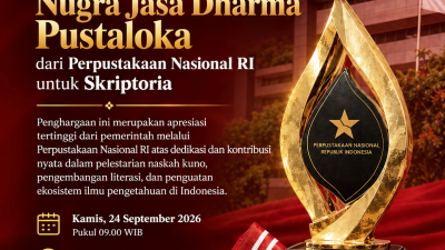 Skriptoria Raih Penghargaan Nugra Jasa Dharma Pustaloka, Bawa Manuskrip dari Ruang Akademik ke Masyarakat