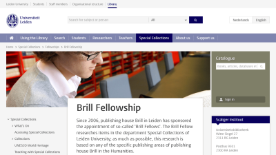 Brill Fellowship 2026: Riset Koleksi Khusus Universitas Leiden