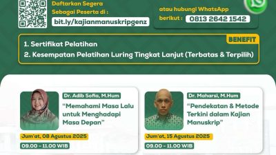 Pusat Studi Manuskrip UIN Sunan Kalijaga Gelar Pelatihan Kajian Manuskrip Daring untuk Gen Z