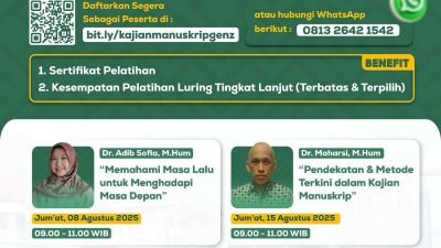 Pusat Studi Manuskrip UIN Sunan Kalijaga Gelar Pelatihan Kajian Manuskrip Daring untuk Gen Z