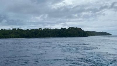 Menuju Kawasan Transmigrasi Mangoli Selatan, Tim Ekspedisi Patriot Rasakan Gelombang Tinggi Pusaran Selat Capalulu